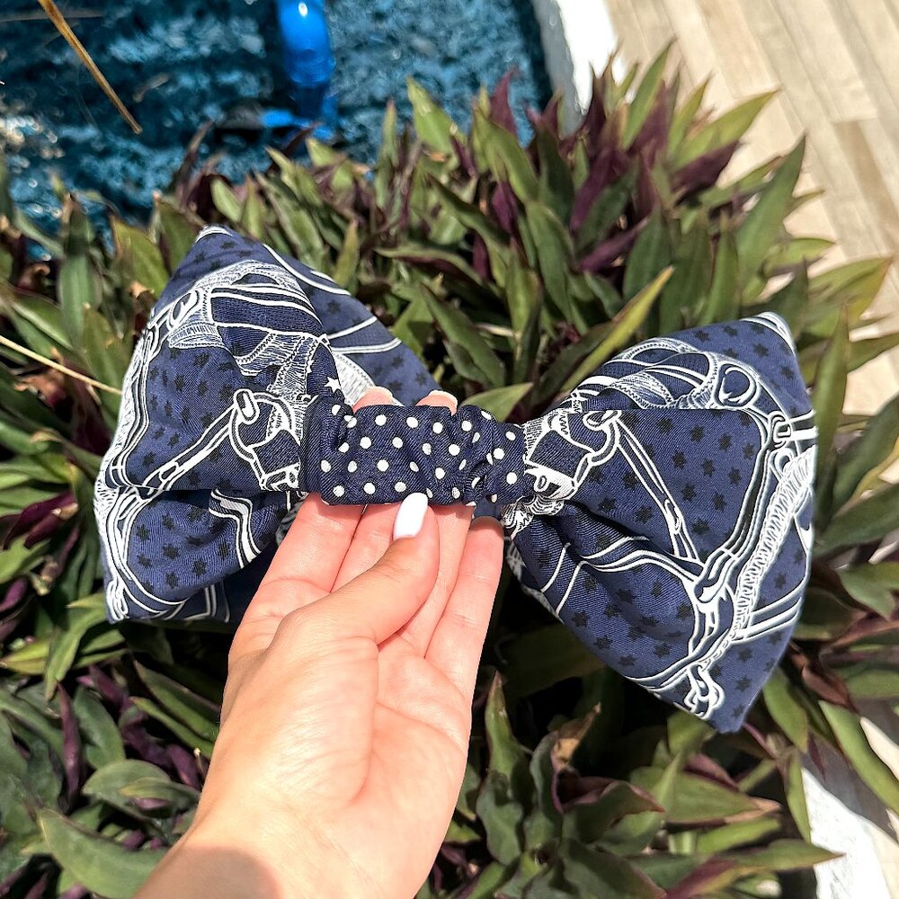 Hermes Hairband - 100% Silk- Size L - Like New Authentic